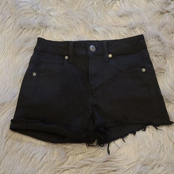 American eagle black hi rise shortie size 2‎ - Picture 1 of 6